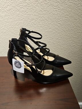 Liz Claiborne - Black Strappy Heels - Women's Size 10M